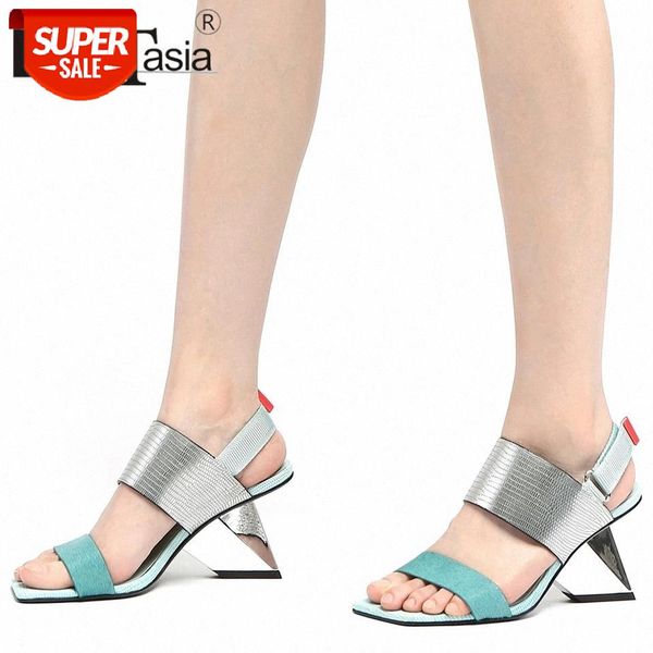 

doratasia new genuine leather girl sandals 2020 mixed color classic sandals women open toe back strap high heels shoes woman #ts6h, Black