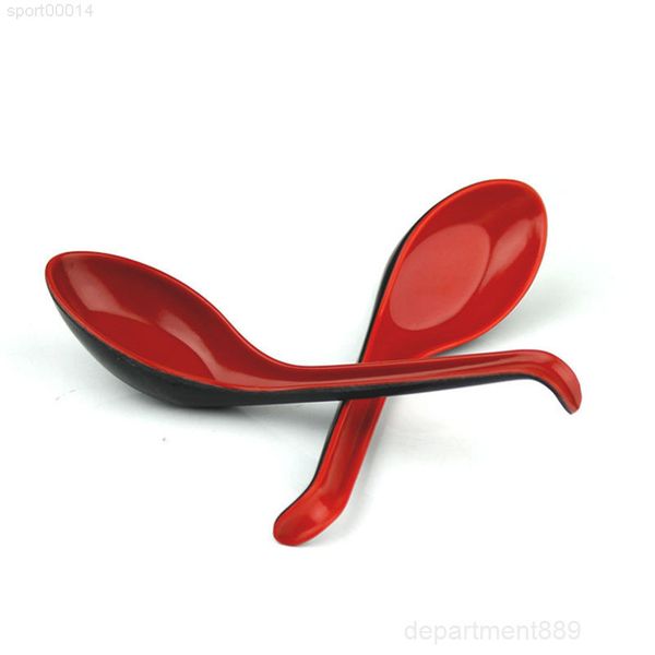 

eco-friendly new 12 pieces melamine ladle style chinese plastic soup spoon owe2500