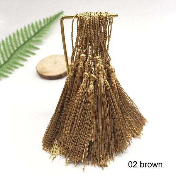 

32pcs pack mixed color 7cm hanging rope silk tassels fringe sewing bang tassel trim key tassels for diy embellish curtain access h wmtpmy