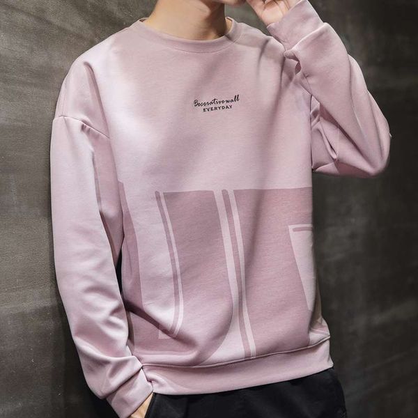 

2020 wear korean fashion long sleeve t-shirt men's autumn winter style sanitary clothes students' spring and, Black