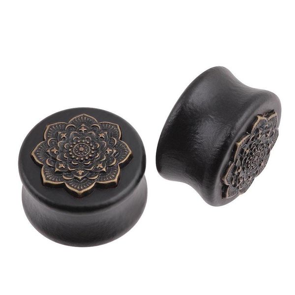 

10-25mm trendy wood ear plug body piercing jewelry 8mwbf, Silver