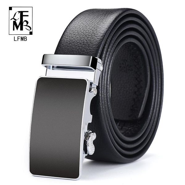 

belts [lfmb]men belt automatic genuine leather luxury black men's buckle cummerbunds male, Black;brown