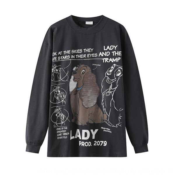 

dz autumn 2020 cotton crew neck sweater cartoon pattern sequin print t-shirt for women t-shirt sequinssweater sequins 3c3b580 2ehgr, White