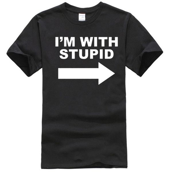 

i'm with stupid t shirt printed funny joke slogan rude present (stupid,tshirt) sport hooded sweatshirt hoodie
