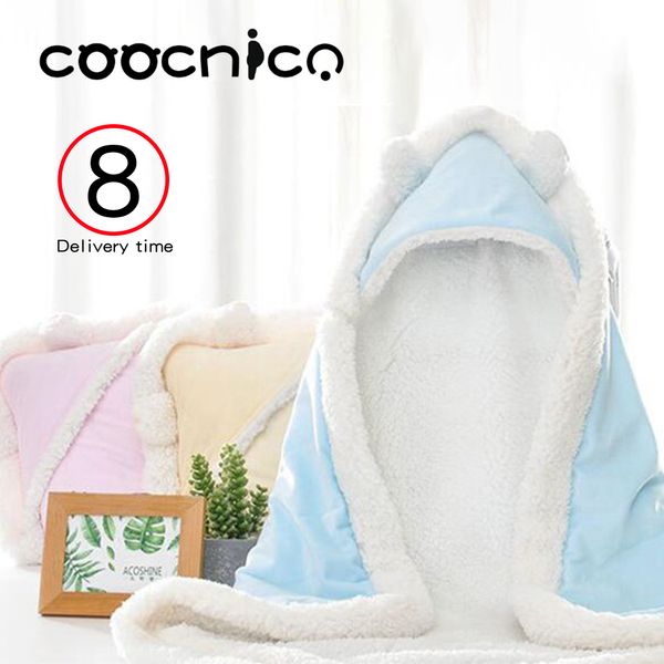 

newborns boys girls blankets warm down baby blanket infant bedding double layer for fleece velvet blanket winter infant quilt lj201105