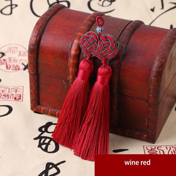 

6pcs lot 9cm chinese knot tassel silk fringe sewing bangs tassel trim decorative key tassels for diy curtains home decoration h wmtoin