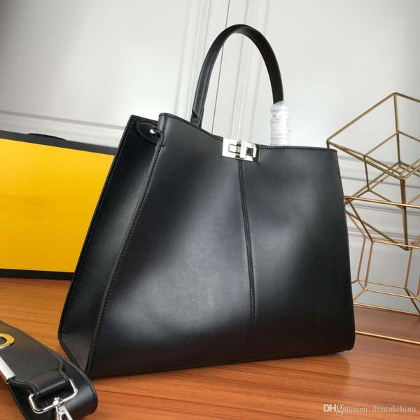 

2019 new luxury handbags genuine leather cowhide shoulder bags ladies totes 3307 43cm