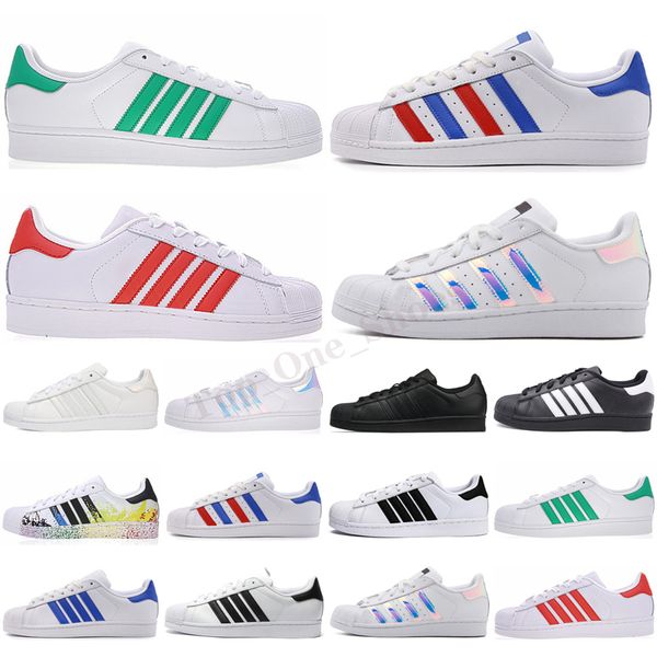 

original superstar smith hommes femmes chaussures de sport vert noir blanc bleu rouge rose argent mens stan chaussures de chaussures en cuir