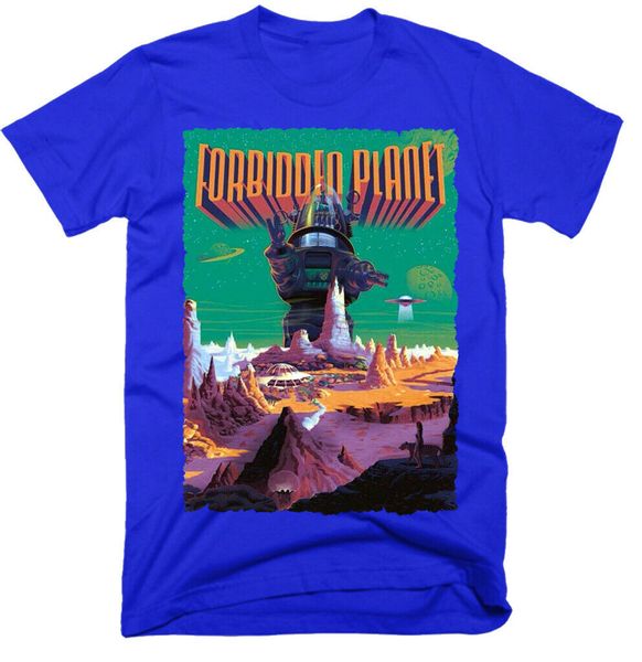 

forbidden planet old movie 1956 action sizes s-3xl mens t-shirt g0508 retro o neck tee shirt sport hooded sweatshirt hoodie