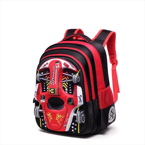 

2019 3d eva car children schoolbag racing three dimensional waterproof schoolbag boys and girls lovely kids cartoon backpack