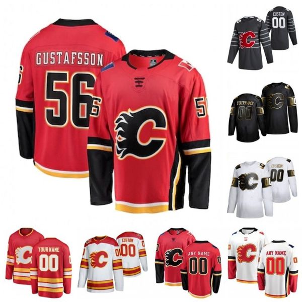 

custom calgary flames derek ryan elias lindholm erik gustafsson mark giordano alan quine andrew mangiapane byron froese 2020 hockey jersey, Black;red