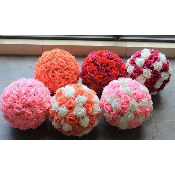 

12 inch artificial flowers rose ball wedding silk pomander kissing ball flower ball decorate flower for weddi jlldec sinabag