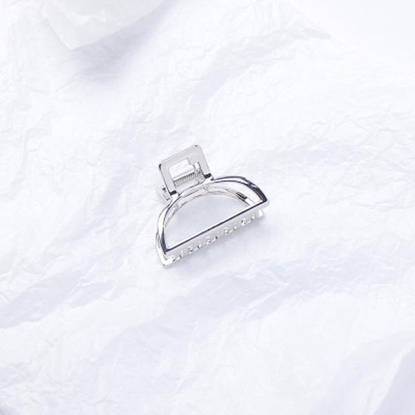 

женщины девушки геометрическая коготь волос зажимы для волос краб формы луны клип волос когти сплошные цвета аксессуары шпилька большой / ми, Slivery;white