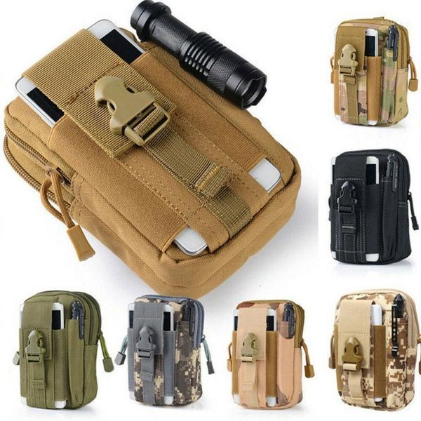 

outdoor waterproof tactical bag waist pack camping army bag pouch phone pocket1