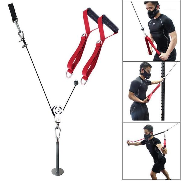 

accessories diy pulley cable machine system with multifunctional handle tricep pulldown attachment fitness equipment for home gym workout1