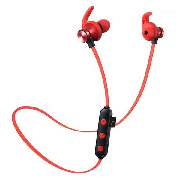 

xt22 sports wireless earphones magnetic attraction headset 3d stereo earphone bass sports headphone support mic tf card head set1