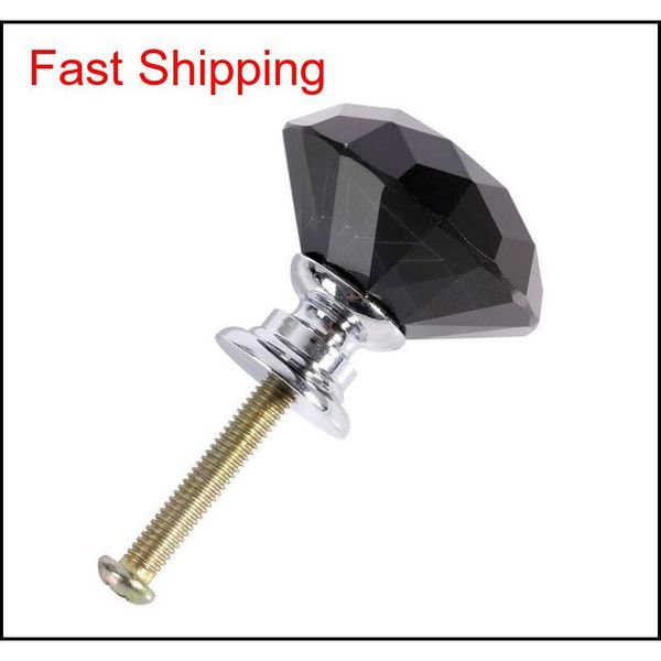 

30mm diamond shape crystal glass alloy door drawer cabinet wardrobe pull handle knobs dr jlloyg warmslove