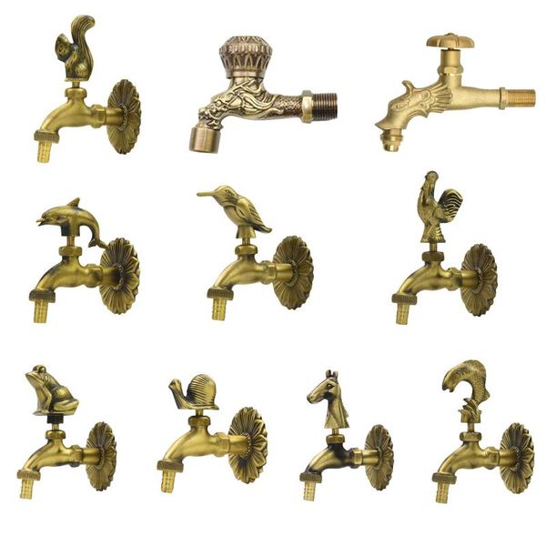 

bathroom sink faucets animal-shaped wall mounted brass washing machine faucet mop pool tap cold water bibcock decorative garden