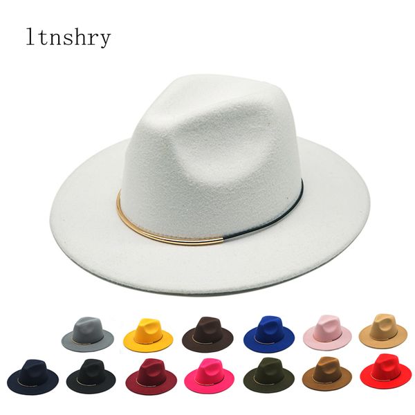 

new fashion hat wool women outback fedora hat for winter autumn elegantlady floppy cloche wide brim jazz panama big size caps c0123, Blue;gray