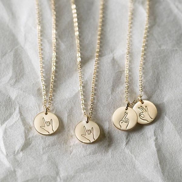 

pendant necklaces gesture necklace disk coins choker 10mm handmade jewelry women's fashion accessories, Silver