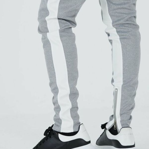 

new low hem zipper cotton casual sports summer casual sports pants running pants 0zeev, Blue