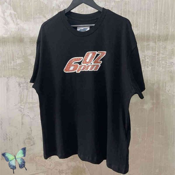 

6-t-shirt men women flower letter print 6 seasonal t-shirt, White;black