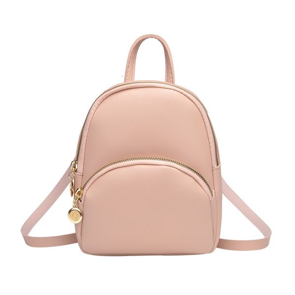 

fashion small solid color women backpack 2019 female shoulder bags ladies mobile phone purse for teenage girl gift