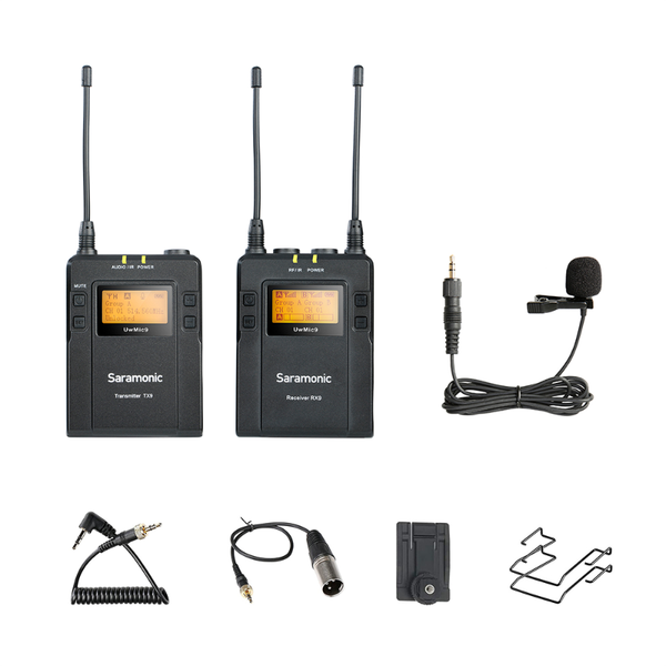 

saramonic uwmic9 broadcast uhf camera wireless lavalier microphone system transmitters and receivers for dslr camera &camcorder
