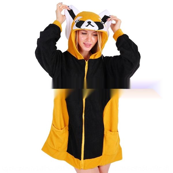 

новый крошка енот мультфильм милая пара с капюшоном с длинным рукавом большого размера свободного нарядом outfitsweater студент одеждой студ, Black