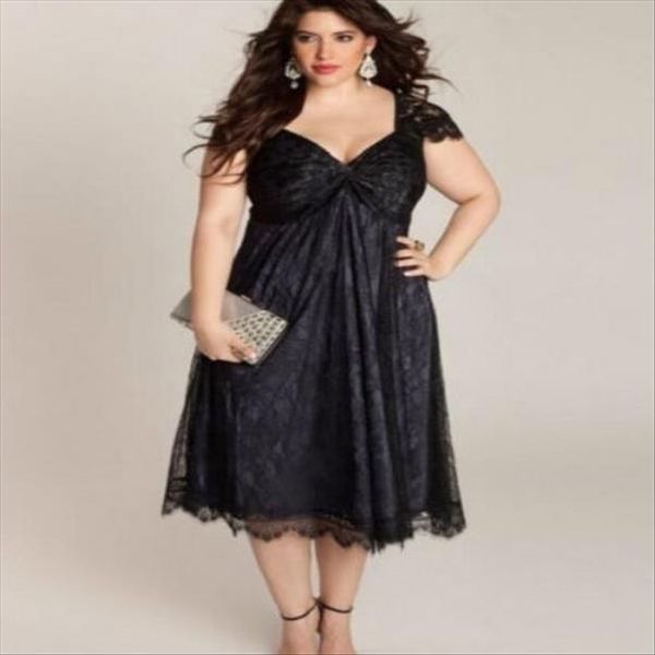 

новая мода женщин лета вскользь рукавов кружева v шеи твердые платья партии вечера платья плюс размер drop доставка, Black;gray