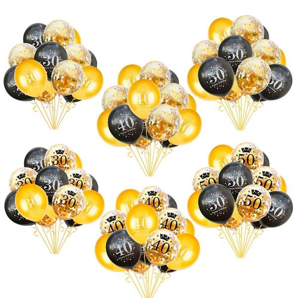 

fengrise 13pcs pearl black gold latex star shape foil balloons helium inflate baloon home wedding decoration balloon