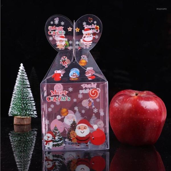 

gift wrap cartoon pvc christmas packing box cupcakes dessert cookies candy apple boxes xmas party santa claus snowman decoration1