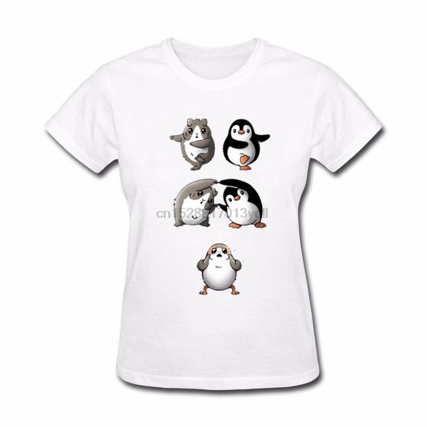 

new kawaii funny penguin and guinea pig in porg man harajuku short sleeve femme plus size man clothing sport sweatshirt hoodie t shirt
