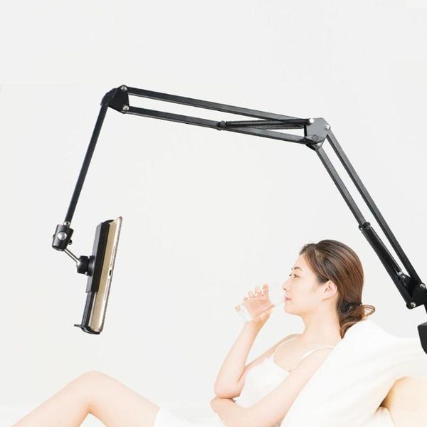 

cell phone mounts & holders extra long metal stand for and tablet desk holder ° adjustable black