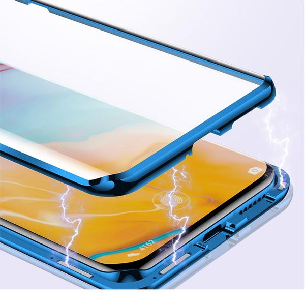 

360 full protection magnetic metal double-sided glass mobile phone case for oneplus 8 pro camera protection mobile ph wmtabk