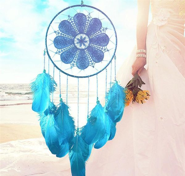 

black dreamcatcher handmade wind chimes room diy hanging pendant feather bead dream catcher home wall art hangi wmtaab xhhair