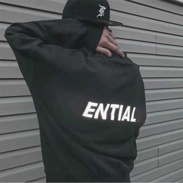 

brand es luxury sweatshirts mens women reflection designers hoodies embroidery hooded winter man long sleeve hoodie clothes hip hop fashion, Black