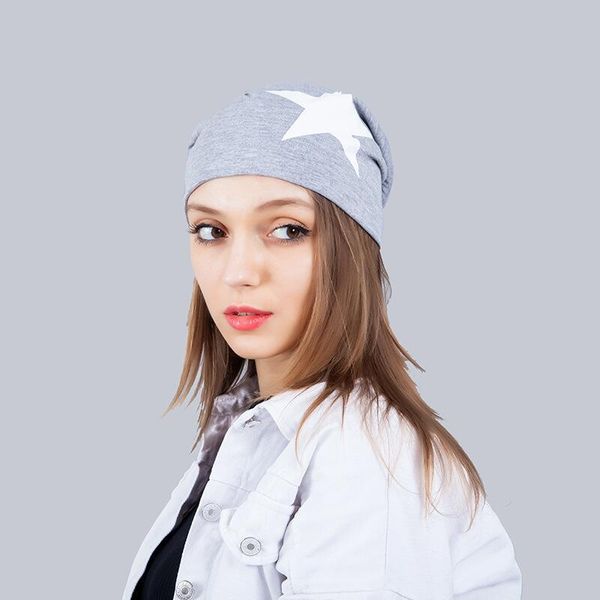 

весна зима женщина hat хлопок мужчина skullies шапочка, красивая звезда печати knit мешковатые skullies cap bonnet, gorros mujer invierno wm, Black;white