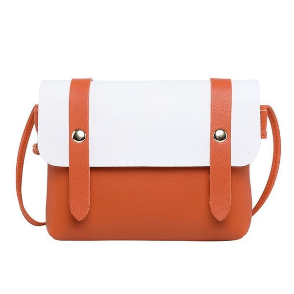 

shoulder bags korean summer messenger bag small square gift contrast women's pu soft leather handbag crossbody for women clutch