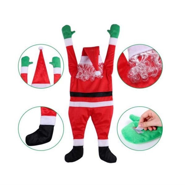 

рождество санта-клаус декор подвеска висячие lint санта одежда xmas 2021 happy new year окна двери автомобиля украшения фестиваль подарков f
