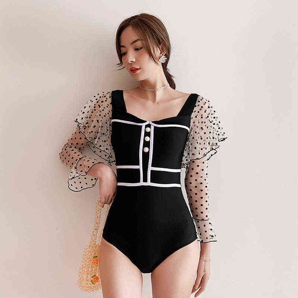 

luxury designer women's swimwear bikini can you - w minor backls belly covering thin triangular swimsuit female korean style, White;black
