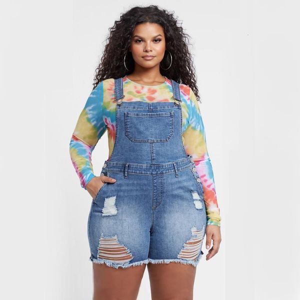 

fashion women summer playsuit overalls streetwear denim rompers female casual loose jumpsuit women pockets hole playsuits, Black;white