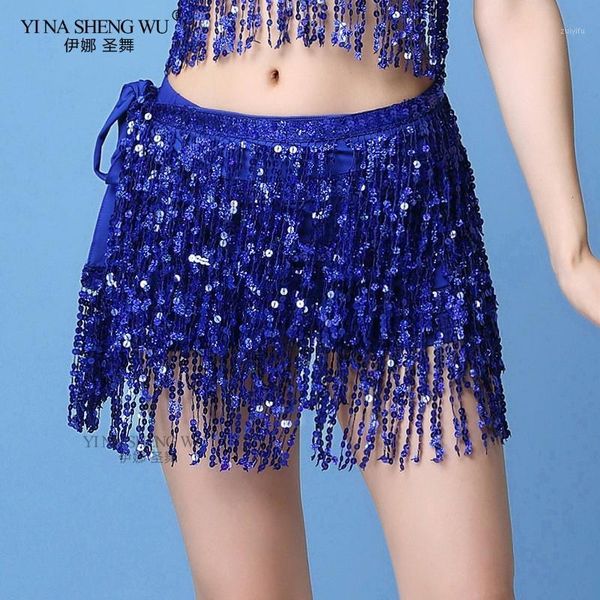 

bellydance hip scarf ladies belly latin dance skirt accessories tassel bling bling belts belly dance hip scarf with sequins belt1, Black;red
