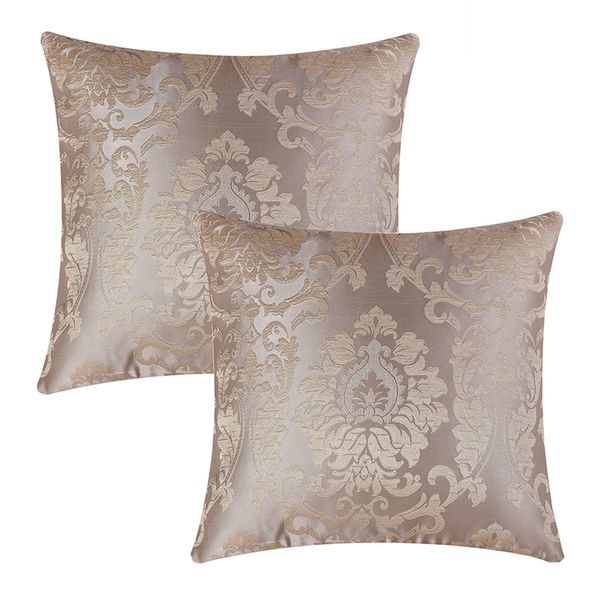 Gigizaza 2 Pack Luxo Jacquard Tecido Decorativo Home Throw Travesseiro Capa para sofá Bedroom Coxim Capa Capa 45x45cm / 50x50cm 201119