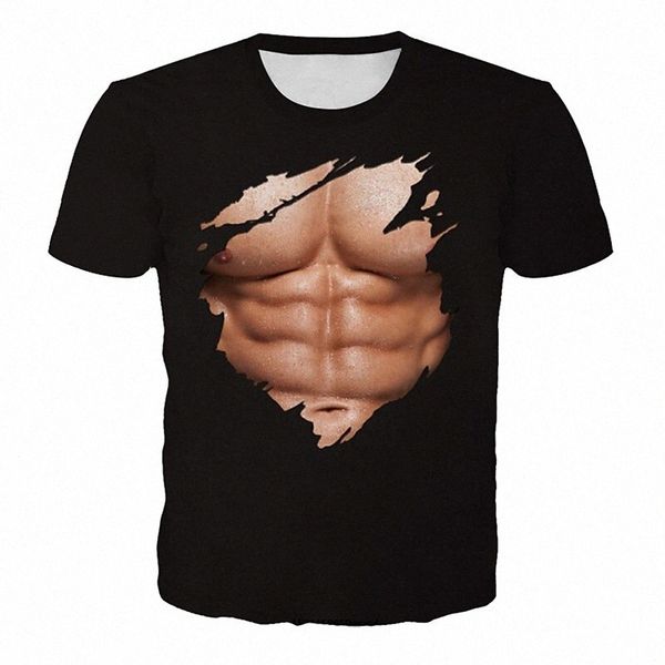 

men's tee t shirt shirt 3d print graphic muscle round neck casual daily print short sleeve chic & modern funny comfortable big and tal, White;black