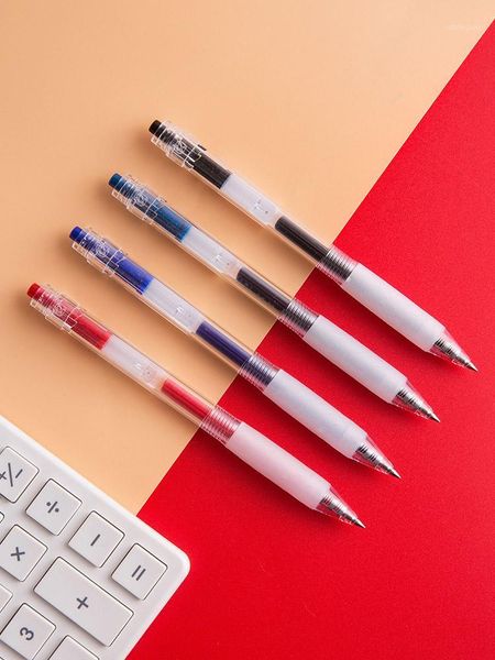 

gel pens multicolor for school press business pen 3 pcs/lot office supplies stationery transparent rod pen1