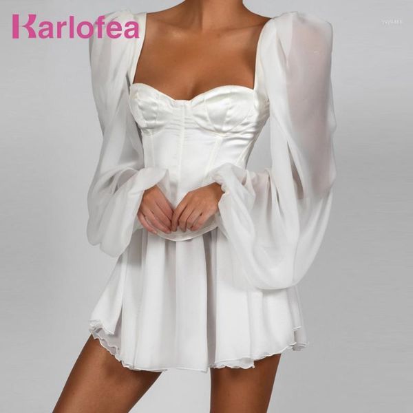 

karlofea office lady summer elegant white chiffon dress lovely celebrity party outfit vestidos fashion casual a line street wear1, Black;gray