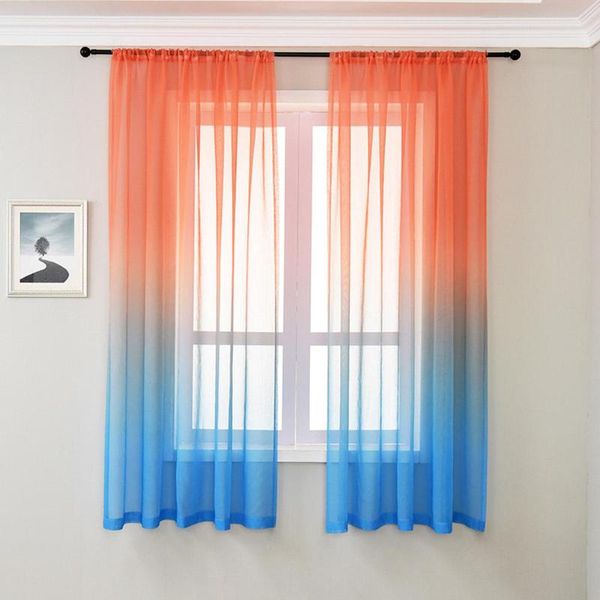 

curtain & drapes color gradient tulle window for bedroom living room balcony