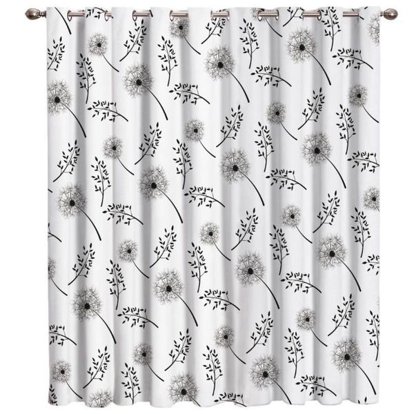 

curtain & drapes lovely dandelion plant window treatments curtains valance room large rod bathroom blackout outdoor1