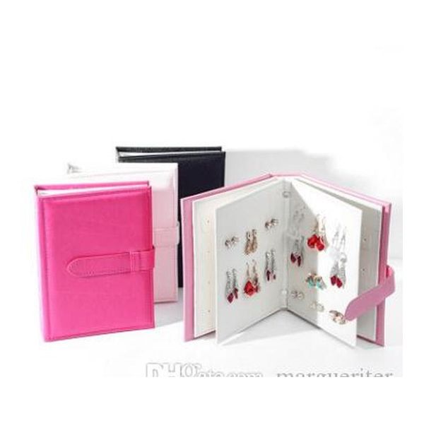 

jewelry storage box creative earring storage book pu leather earrings display organizer fashion women jllnmb eatout